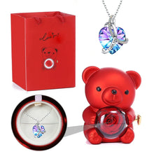 Load image into Gallery viewer, GiftedBloom™ - Teddy Bear with Preserved Rose and Necklace
