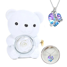 Load image into Gallery viewer, GiftedBloom™ - Teddy Bear with Preserved Rose and Necklace
